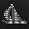 Sailing Boat ABC Plastic Pegboards used for 5x5mm DIY Fuse Beads X-DIY-Q009-36-2