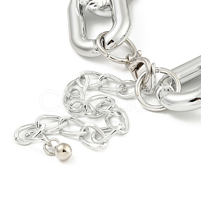 Chunky Aluminum Cable Chain Necklaces for Women NJEW-K261-01A-P-1