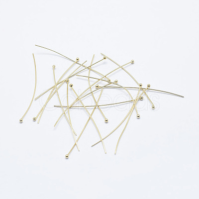 Brass Ball Head Pins KK-G331-10-0.6x45-NF-1