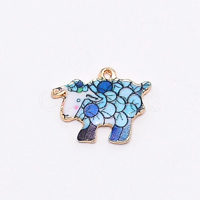 Alloy Enamel Pendants PALLOY-CJC0009-01A-1