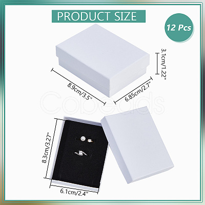 Nbeads 12Pcs Cardboard Jewelry Packaging Boxes CON-NB0002-26C-1