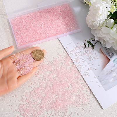 SUNNYCLUE Transparent Electroplate Crushed Glass Craft GLAA-SC0001-98A-03-1