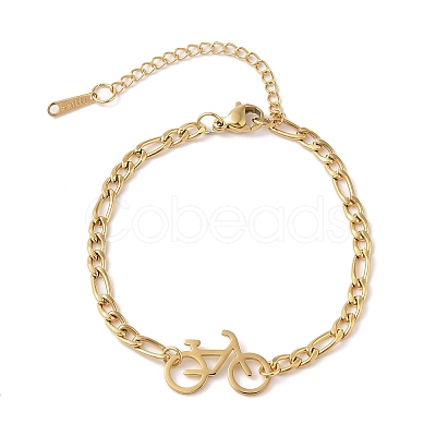 304 Stainless Steel Bracelets BJEW-Q340-01G-1