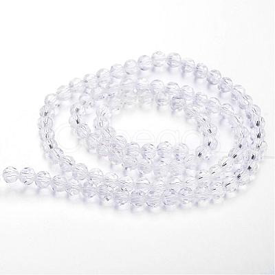 Transparent Glass Bead Strands GLAA-G013-8mm-72-1