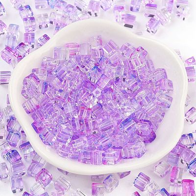 Spray Painted Glass Seed Beads SEED-A034-01J-1