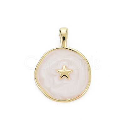 Brass Enamel Pendants KK-Q283-057G-NR-1