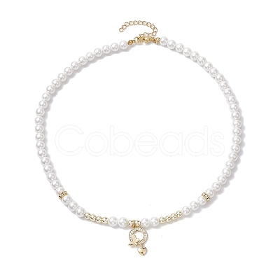 Shell Pearl Necklaces NJEW-JN04862-1