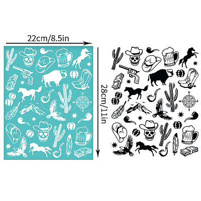 Self-Adhesive Silk Screen Printing Stencil DIY-WH0338-340-1