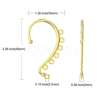 20Pcs 2 Colors Alloy Ear Cuff Findings PALLOY-CJ0002-62-1