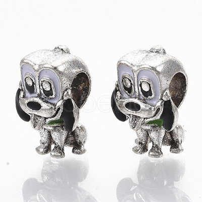 Alloy Enamel European Beads ENAM-N052-08-1