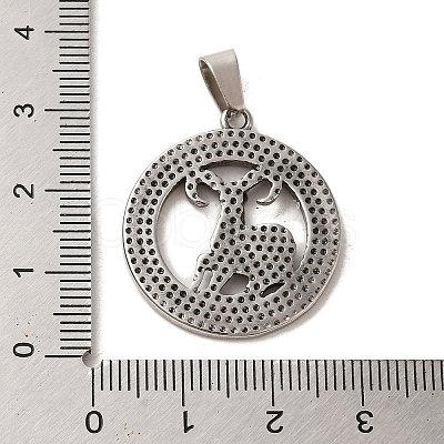 304 Stainless Steel Pendants STAS-C084-01C-AS-1