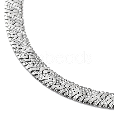 Non-Tarnish 304 Stainless Steel Herringbone Chain Necklaces NJEW-P282-04P-1