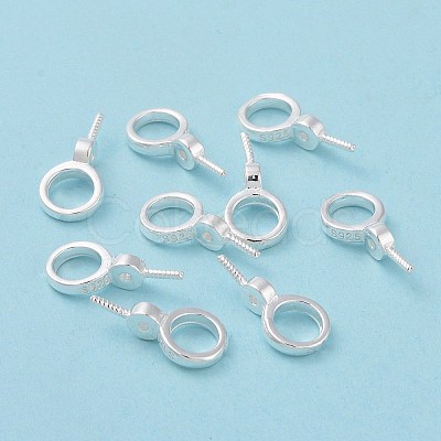 925 Sterling Silver Screw Eye Peg Bails STER-D035-46S-1