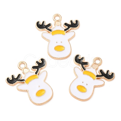 Christmas Light Gold Tone Alloy Enamel Pendants ENAM-M059-03KCG-02-1