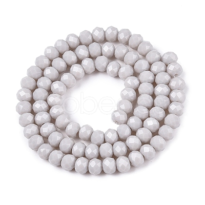 Opaque Solid Color Imitation Jade Glass Beads Strands EGLA-A044-P6mm-D19-1