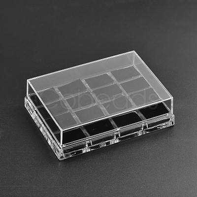 Cuboid Organic Glass Ring Display Boxes X-RDIS-N015-03-1