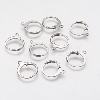 Tarnish Resistant 304 Stainless Steel Leverback Earring Findings STAS-F141-02P-1