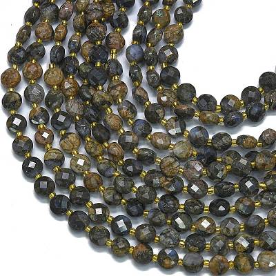 Natural Glaucophane Beads Strands G-K389-B13-01-1