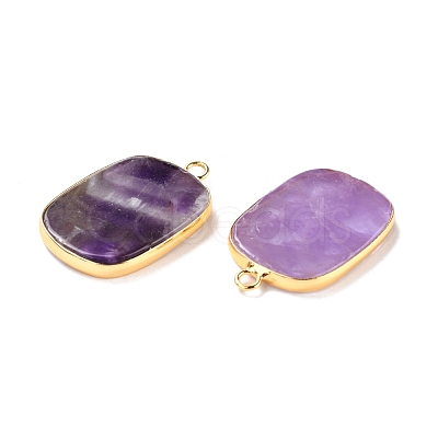 Natural Amethyst Pendants G-P460-04B-1