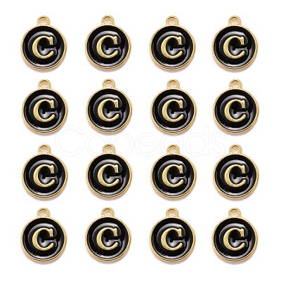 Golden Plated Alloy Charms X-ENAM-S118-02C-1