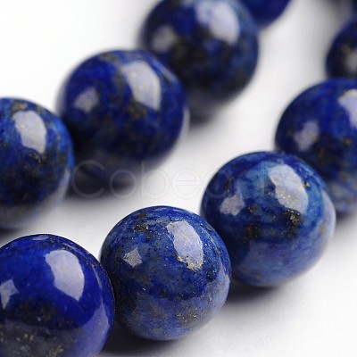 Round Dyed & Natural Lapis Lazuli Gemstone Bead Strands G-J333-05-8mm-1