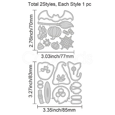 Carbon Steel Cutting Dies Stencils DIY-WH0309-237-1