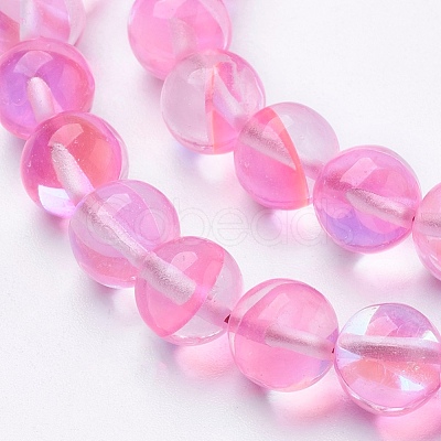 Synthetic Moonstone Beads Strands G-K280-01-8mm-03-1