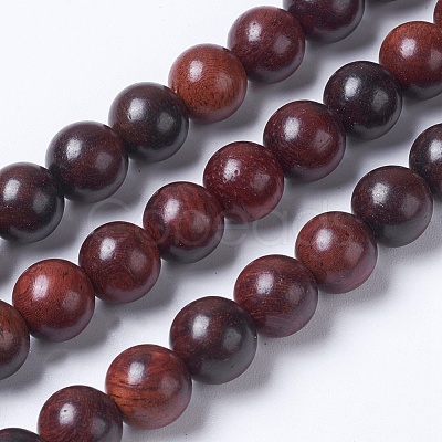 Natural Burmese Rosewood Beads Strands WOOD-J001-03-8mm-1