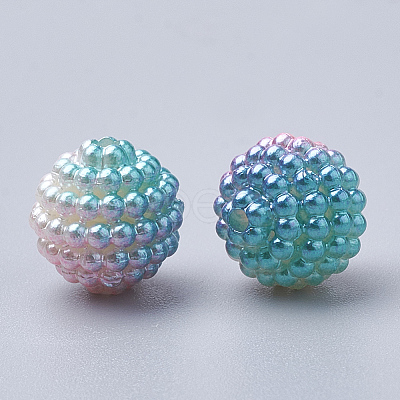 Imitation Pearl Acrylic Beads OACR-T004-10mm-03-1