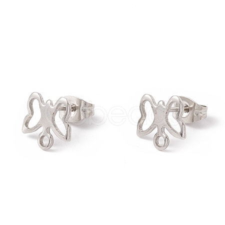 201 Stainless Steel Stud Earring Findings EJEW-A071-25P-1
