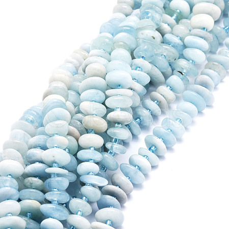Natural Aquamarine Beads Strands G-E569-J13-1