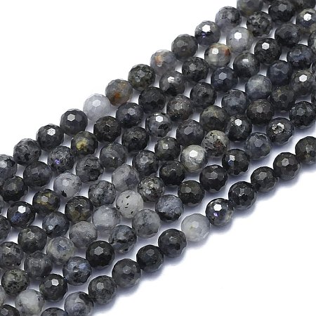 Natural Iolite Beads Strands G-K310-A15-6mm-1