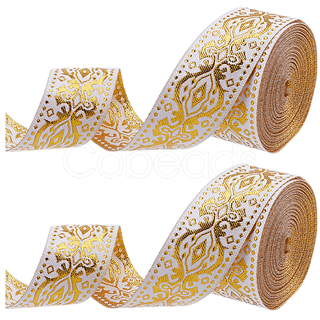 Gorgecraft Ethnic Style Polyester Silk Grosgrain Ribbon OCOR-GF0003-67A-1