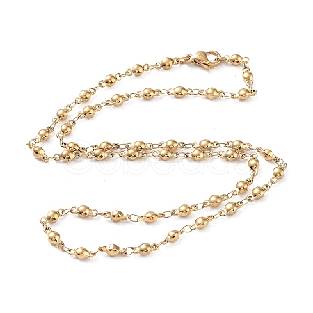 Ion Plating(IP) 304 Stainless Steel Chain Necklaces NJEW-Q335-12G-1