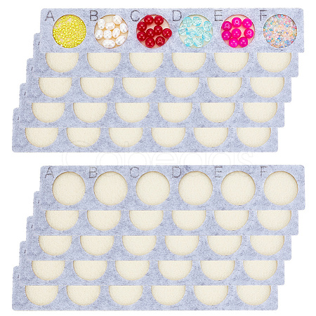 6-Hole Felt Bead Design Boards TOOL-WH0127-38A-1