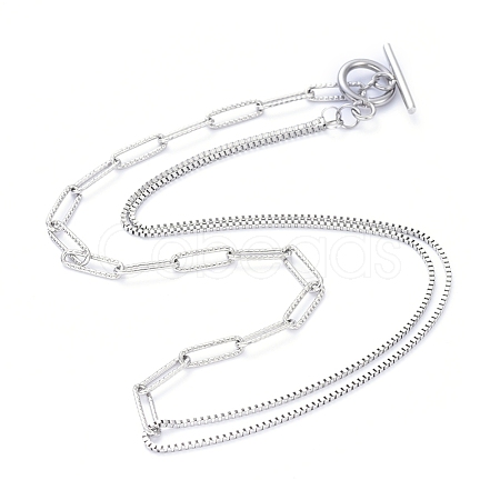 304 Stainless Steel Chain Necklaces X-NJEW-JN02767-1
