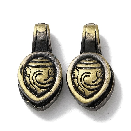 Tibetan Style Brass Pendants KK-M284-45AB-1