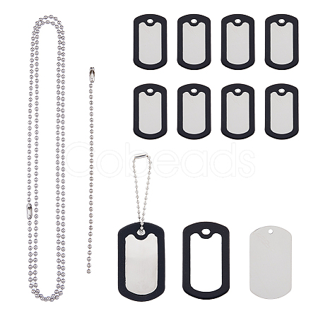 SUPERFINDINGS DIY Stamping Blank Pendant Keychain Necklace Making Kit DIY-FH0005-14-1