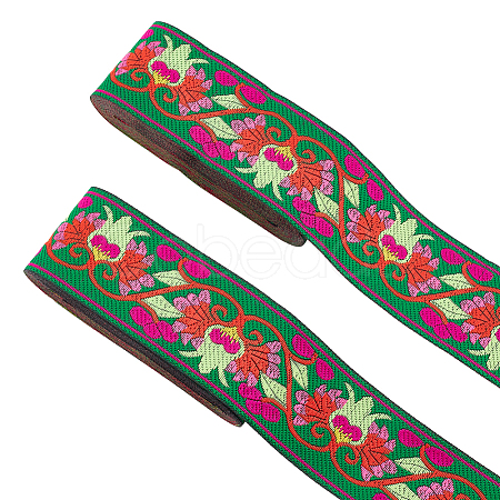 Ethnic Style Polyester Ribbons OCOR-WH0079-65C-1