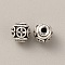 Tibetan Style Alloy Bead, Rondelle, Antique Silver, 6x6mm, Hole: 1.8mm, 100pcs/bag