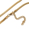 304 Stainless Steel Snake Chains Necklaces for Women, Golden, 16.38x0.12 inch(41.6x0.3cm)