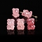 Natural Strawberry Quartz Carved Beads, Bear, 15x12mm