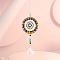 Crystals Pendants Decoration, with Gemstone Beads, for Home, Garden Decoration, 350mm, Pendant: 110x50mm