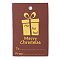 Rectangle Paper Gift Tags, for Christmas, FireBrick, Gift, 6x4x0.02cm