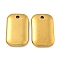 Electroplated Synthetic Non-Magnetic Hematite Pendants, Rectangle Charms, Golden Plated, 34x21.5x5mm, Hole: 2.8mm