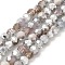 Electroplate Glass Beads Strands, Faceted(32 Facets), Half Silver Plated, Round, Rosy Brown, 6x5mm, Hole: 1.4mm, about 100pcs/strand, 20.87''(53cm)