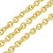 Rack Plating Brass Link Chains, Long-Lasting Plated, Cadmium Free & Lead Free, Unwelded, with Spool, Golden, 6.5x5.5x1.5mm