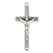 925 Thai Sterling Silver Religious Medal Pendants, Jesus Cross Charms with 925 Stamp, Antique Silver, 48.5x24x6mm, Hole: 3mm