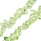 Transparent Glass Beads Strands, Imitation Gemstone, Nuggets, Green Yellow, 4~11x8~10x2~8mm, Hole: 0.7mm, 31.10''(79cm)