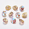 Faceted Glass Rhinestone Pendants, Imitation Austrian Crystal, teardrop, Light Rose, 16x9x5.5mm, Hole: 1.4mm